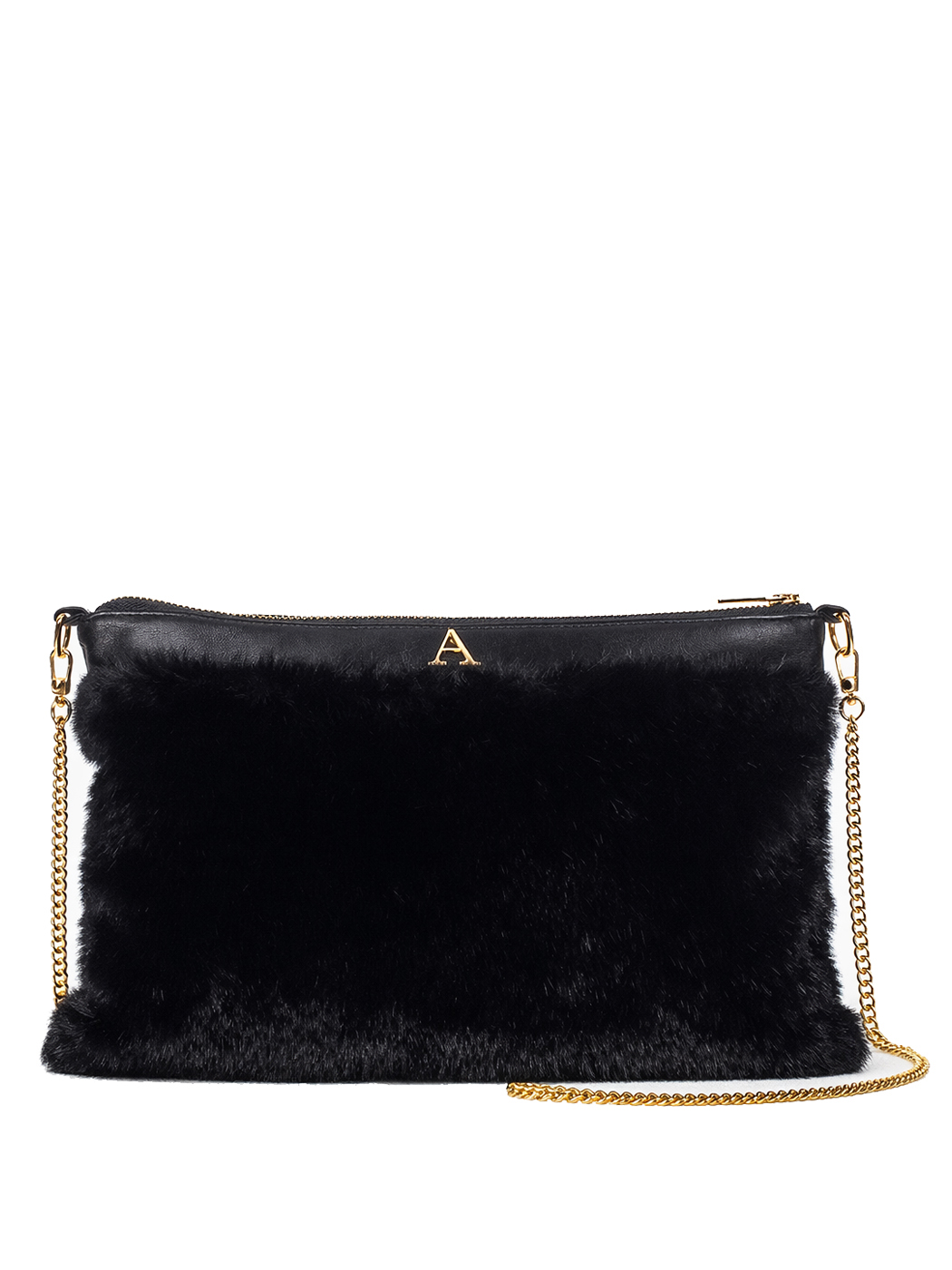 BORSA FAUX FUR MINK EFFECT CON CATENA,100%PL,MADE IN PRC  